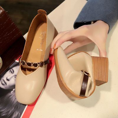 style: B, Size: 36 - Mary Jane Shoes Women Retro Grandma Shoes