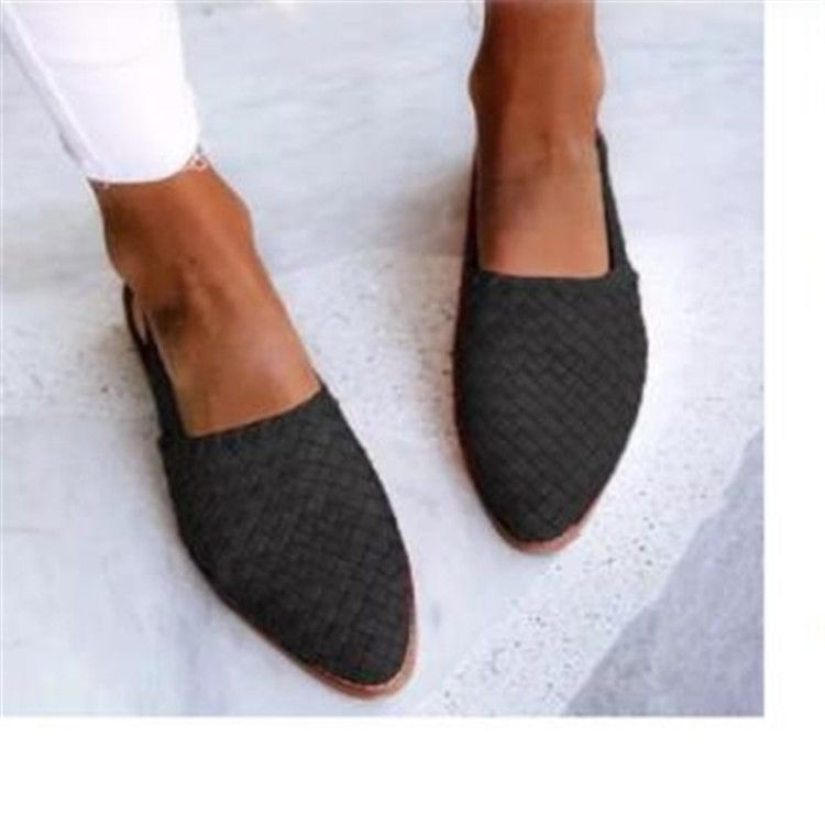 Color: Black, Size: 41 - New Style Sandals Foreign Trade Style Pointed Toe Women&#39;s Shoes
