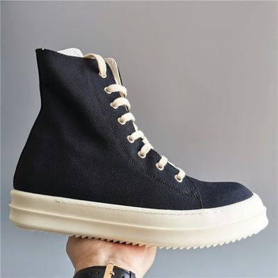 Color: Black headless, Shoe size: 40 - 19SS High Top Shoes Secondary Line High Top Canvas Five Mangs Star Satin Old Wax Cloth Silver Pleated TPU Thick Sole