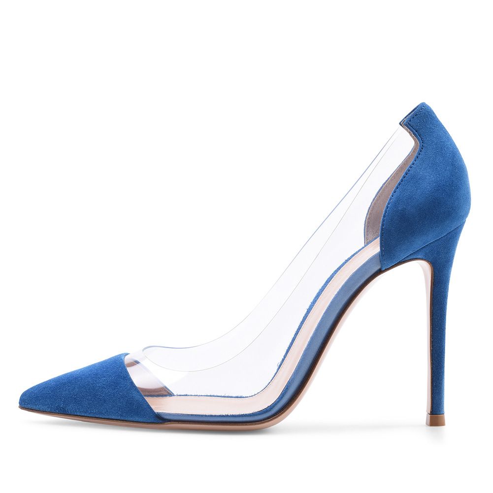 Women&#39;s Fashion PVC Stitching Pointed High Heel Pumps