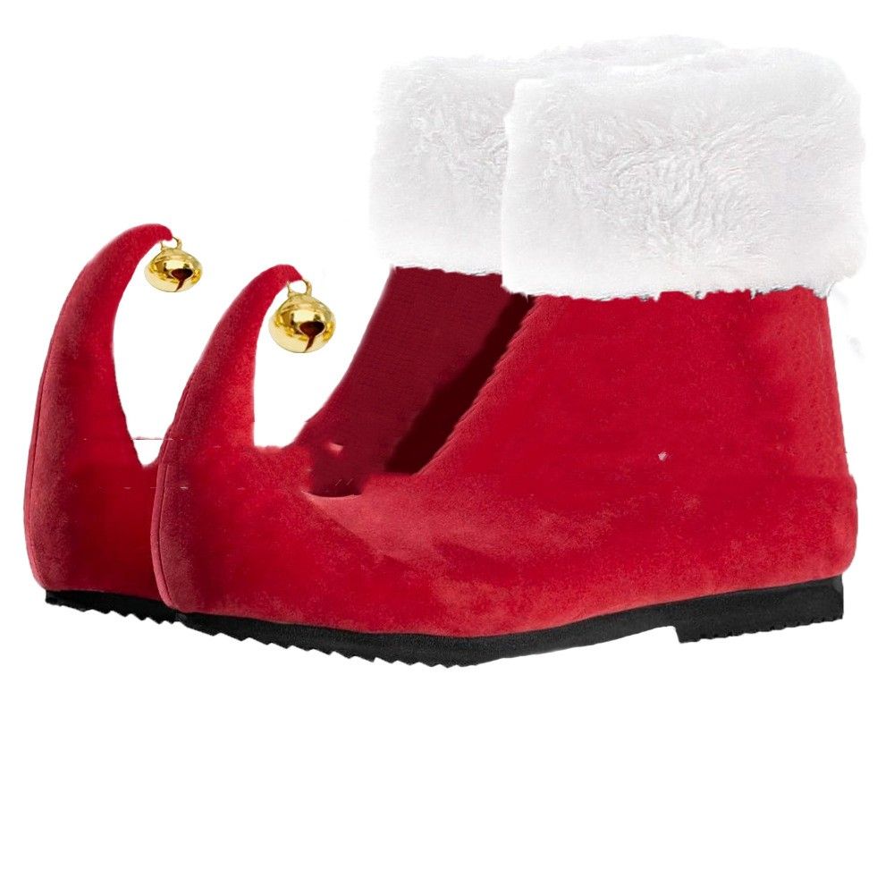 Color: Red, Size: 43 - Color Monster Christmas Bell Red Shoes