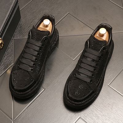 Muffin And Rhinestone Fashion Personality Shoes Male