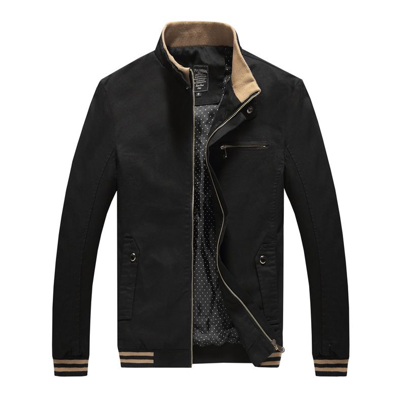 Spring Autumn Men Casual Jacket Coat Men&#39;s Fashion Washed 100% Pure Cotton Brand-Clothing Jackets Male Coats