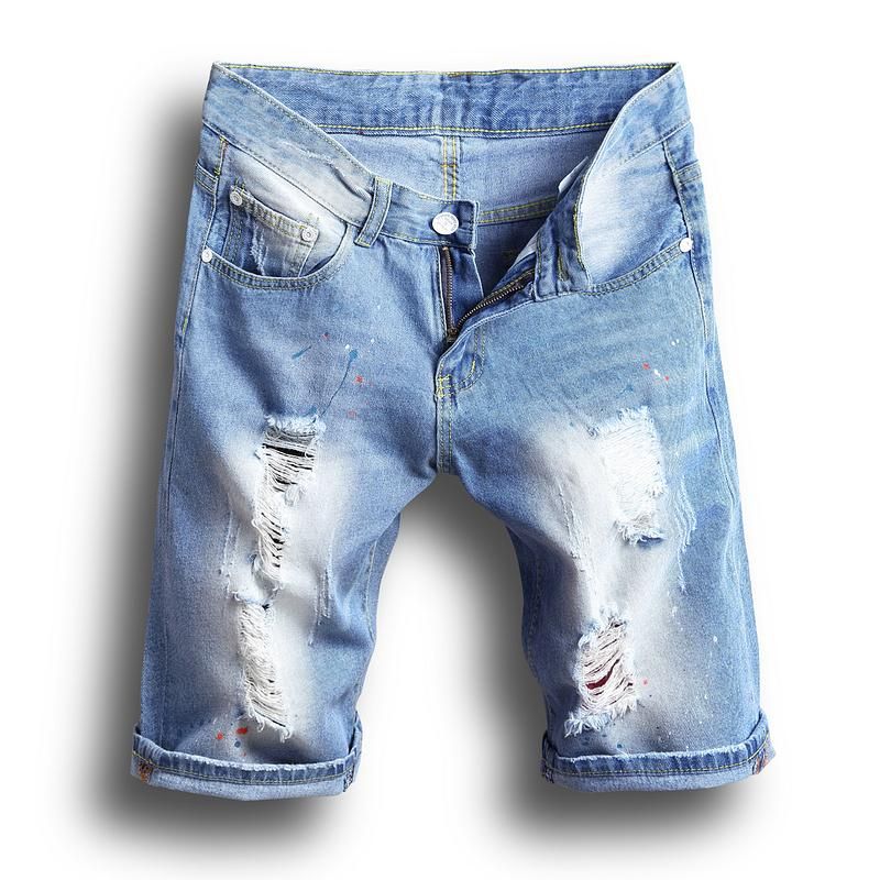 Size: 34 - Men&#39;s Ripped Jeans Shorts