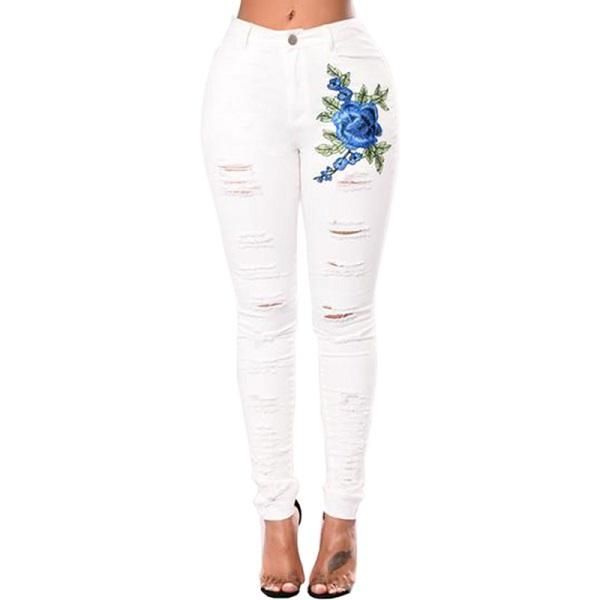 Size: M, style: 3 - Ripped Jeans For Women 2021 Women Jeans Pencil Pants Denim Jeans