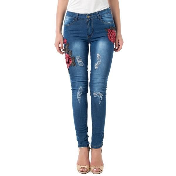 Size: XL, style: 4 - Ripped Jeans For Women 2021 Women Jeans Pencil Pants Denim Jeans