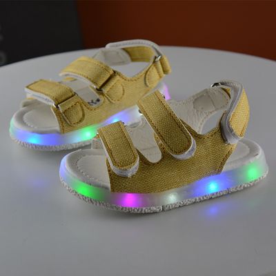 Color: Yellow, Shoe size: 21 - Children&#39;S Led Light Up Children&#39;S Shoes Sandals