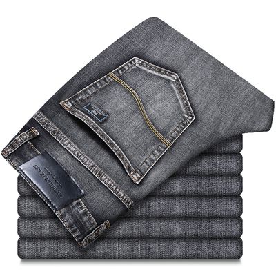 Color: Grey FX123, Size: 36 - Men&#39;s stretch jeans