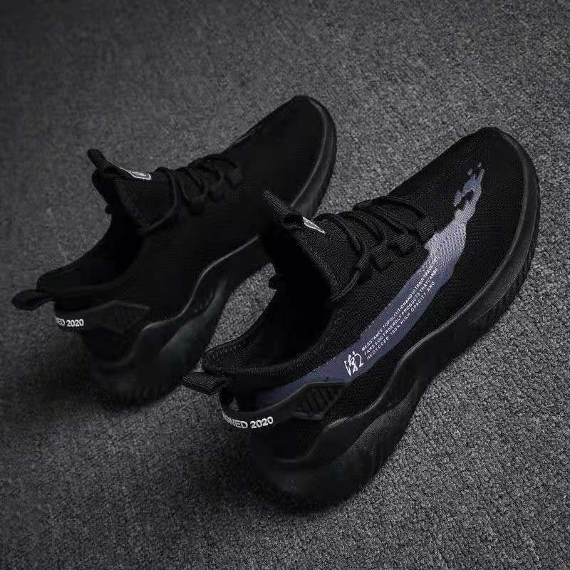 Color: Tide 09black, Shoe size: 41 - Men&#39;s Lightweight Running Shoes Summer Ultra-light Breathable Sneakers