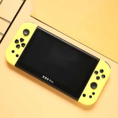 Model: X80PRO Yellow Doubles - X80PRO 7-inch Large Screen Arcade Double Fight GBA Nostalgic Adult And Children Game Machine