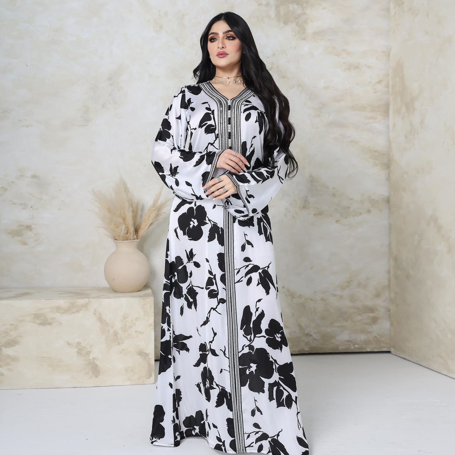Women&#39;s Knitted Lace Casual Dress Robe