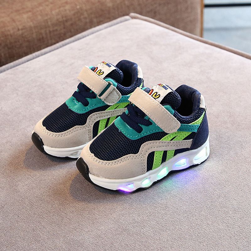 Color: Green, Size: 26 - Boys and girls sneakers baby toddler casual shoes winter shoes