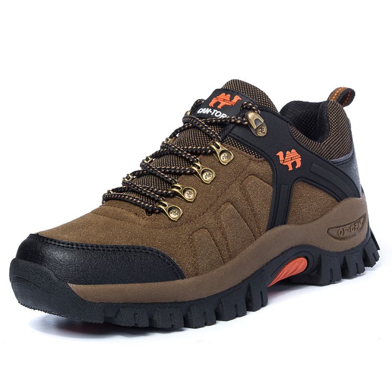 Color: Brown, Size: 44 - Plus Size Outdoor Climbing Boots Couple