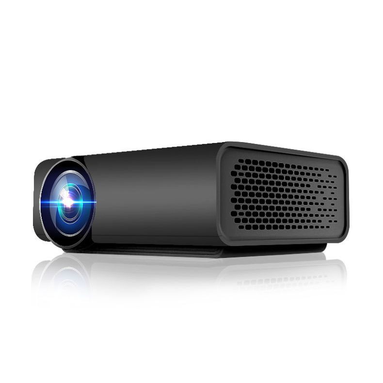 YG520 Mini LED Projector 1080P HDMI USB AV SD Snyc Display with Smartphone Home Theater  black_EU Plug