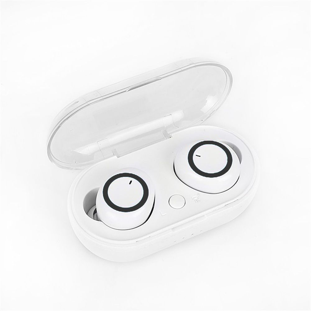 Y50 Tws Bluetooth-compatible Wireless  Headphones Stereo Sports Ergonomic Design Headset Earbuds With Charging Case For Smartphone white black