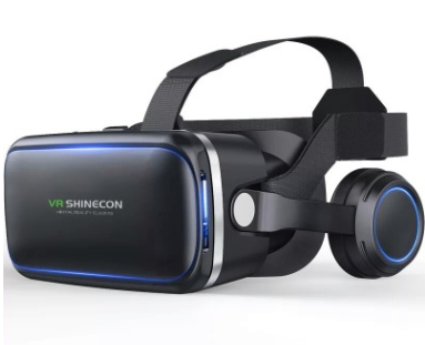 style: 1 - Original VR Shinecon  Gafas De Realidad Virtual 120 Fov 3D Gafas Google Carton Con Auriculares Estereo Caja Para Smartphone