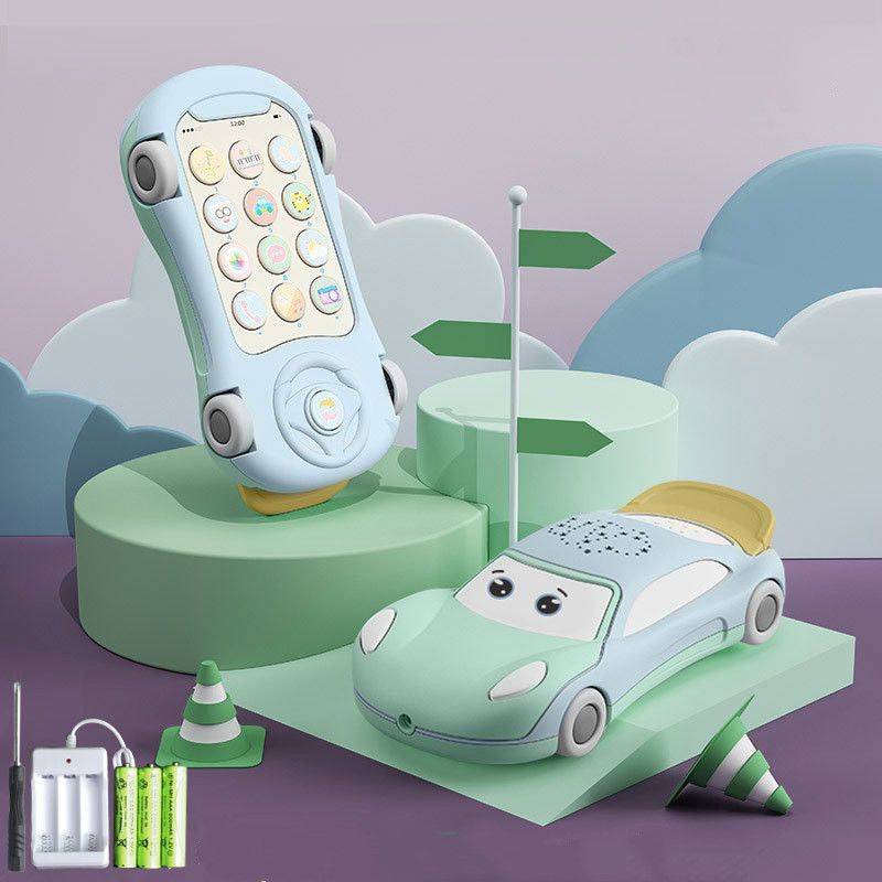 Color: 6Style - Telephone Toys Juguetes Bebe with Luminous Projector Learning Toy Car