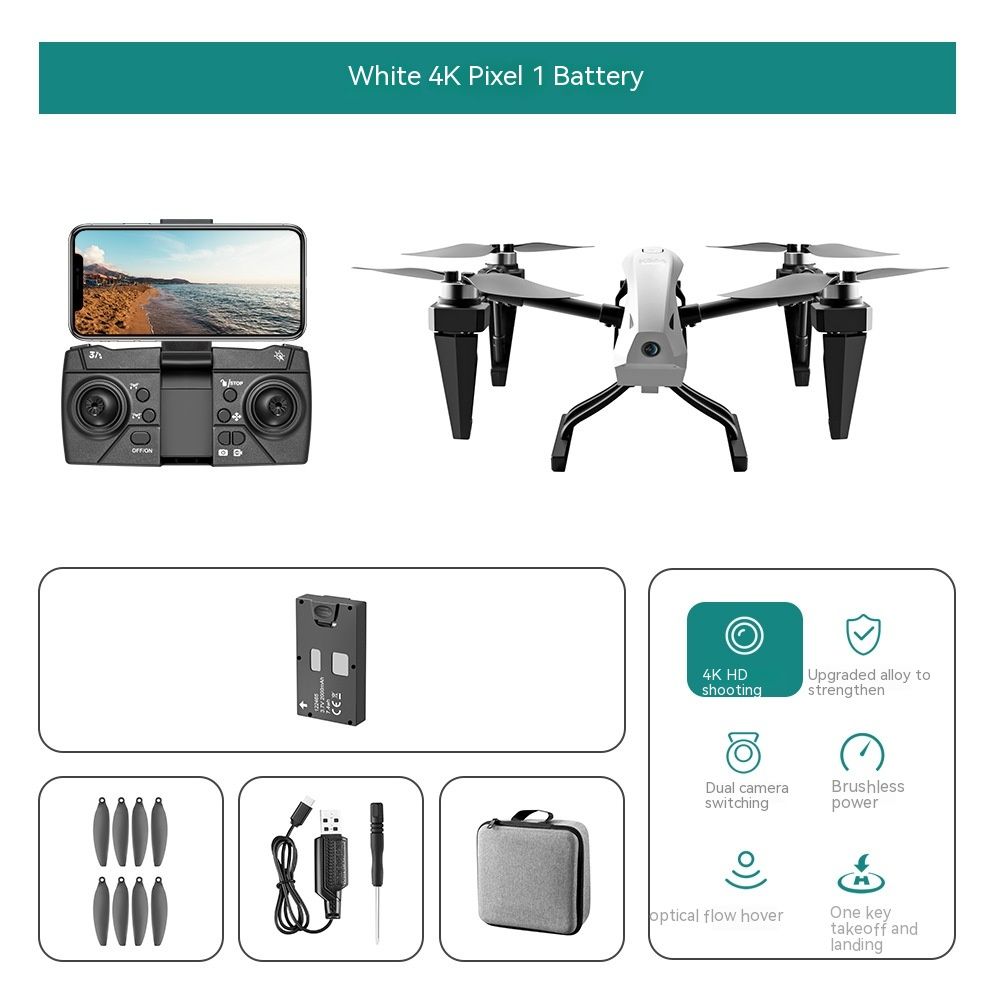 style: Style A, format: Equipped With Three Batteries - Full Set Of Alloy KS66 UAV Outdoor Sports Aerial Remote-control Smart Toys