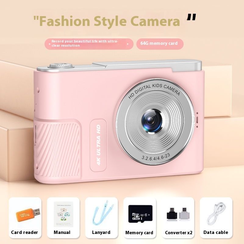 Body Color: Hot Pink Package Four - HD Retro Student Party CCD HD Travel Camera