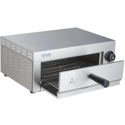 VEVOR Electric Countertop Pizza Oven 12-inch, 1500W Commercial Pizza Oven with Adjustable Temp, 0-60 Minutes Timer, 360&amp;deg; Uniform Baking Pizza Maker &amp; Removable Crumb Tray for Commercial and Home 