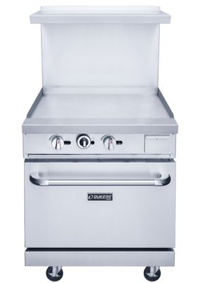 Dukers Commercial 24&quot; Gas Griddle Cooktop and Oven Combination Cabinet in Stainless Steel