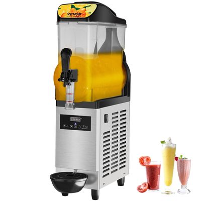 VEVOR Commercial Slushy Machine, 12L/3.2Gal Single Bowl, 50 Cups Margarita Machine, 500W Stainless Steel Margarita Smoothie Frozen Drink Maker, Slushie Machine for Party Cafe Restaurants Bars Home Us