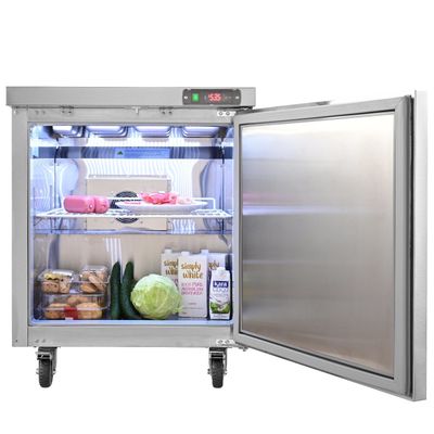 VEVOR Sandwich Prep Table, 7.42 Cu. Ft. Salad Single-door Refrigerated Prep Table, 28-inch Food Prep Fridge, Commercial Stainless Steel Prep Refrigerator Table for Restaurant, Bar, Shop, Silver