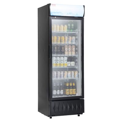 VEVOR Commercial Merchandiser Refrigerator, 12.2 Cu.Ft / 345L Beverage Refrigerator Cooler Merchandiser, Glass Door Display Refrigerator Upright Fridge with 5 Adjustable Shelves, Customizable Lightbo