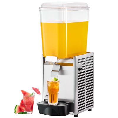 VEVOR Commercial Beverage Dispenser, 20.4 Qt 18L Single Tank Ice Tea Drink Machine, 325W 304 Stainless Steel Juice Dispenser with 41?&amp;deg;F-53.6?&amp;deg;F Thermostat Controller, for Cold Drink Restauran