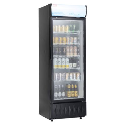 VEVOR Commercial Merchandiser Refrigerator, 12.2 Cu.Ft / 345L Beverage Refrigerator Cooler Merchandiser, Glass Door Display Refrigerator Upright Fridge with 5 Adjustable Shelves, Customizable Lightbo