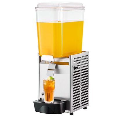 VEVOR Commercial Beverage Dispenser, 20.4 Qt 18L Single Tank Ice Tea Drink Machine, 325W 304 Stainless Steel Juice Dispenser with 41&amp;deg;F-53.6&amp;deg;F Thermostat Controller