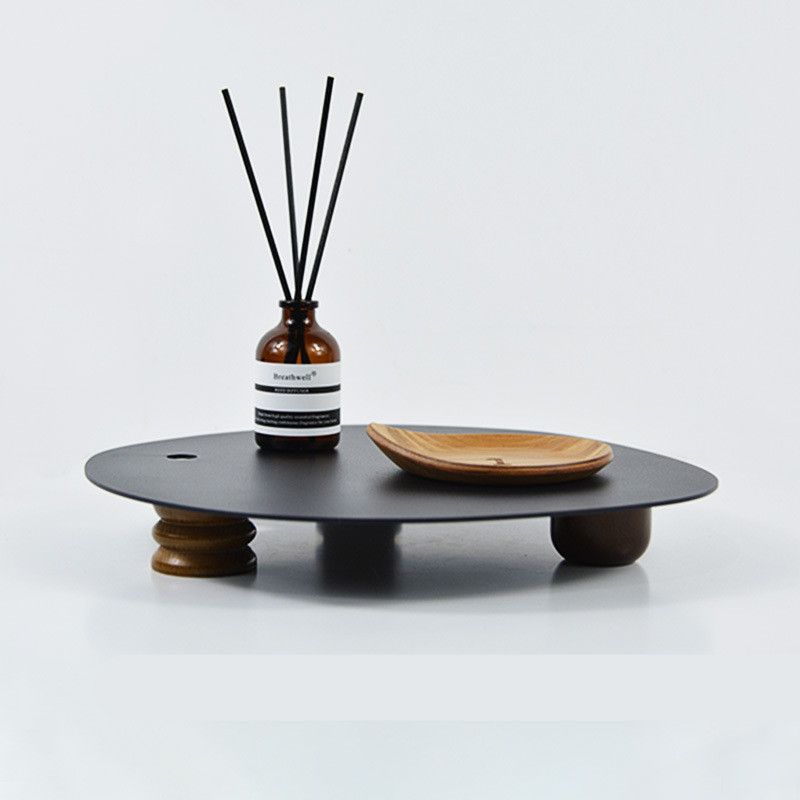 Color: Black - Home Living Room Kitchen Storage Decoration Photo Props Storage Tray