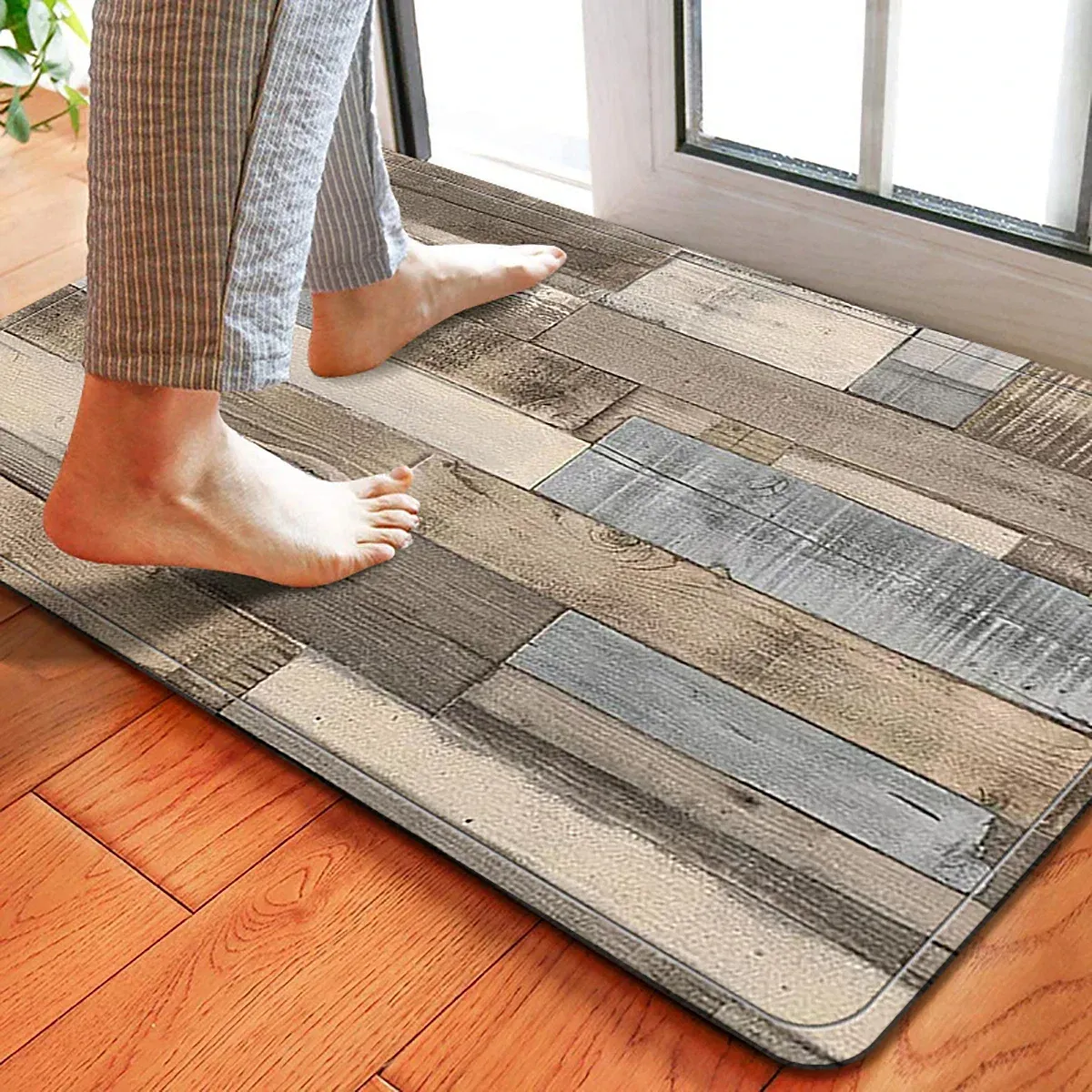 Size: 400MMx600MM, Color: multi - 1pc Home Bedroom Kitchen Non-slip Floor Rug, Absorbent Anti-fouling Door Mats