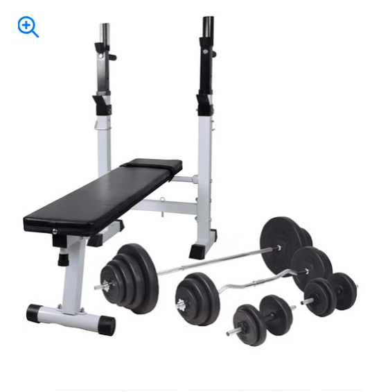 Weight Rack, Barbell and Dumbbell Set 264.6 lb