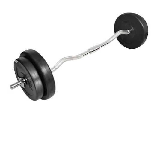vidaXL Curl Bar with Weights 66.1 lb