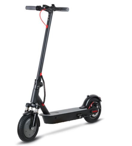 WHOSU 450W Electric Scooter for Adults - 19 MPH, 23.6 Mile Range, 10&quot; Solid Tires, Foldable E-Scooter w/Front Suspension &amp; Dual Brakes