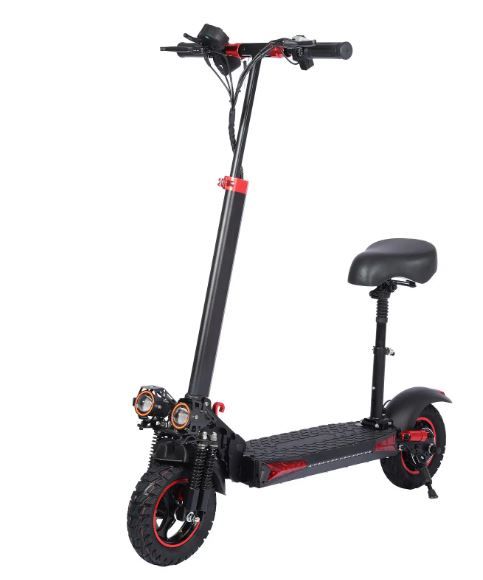 WHOSU 1200W High-Power Electric Scooter with Seat - 34 MPH Max Speed, 33 Mile Range, 11&quot; Off-Road Tires, 4 Brake System, Fast E-Scooter for Adults