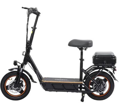 WHOSU 750W Electric Scooter with Seat for Adults - 25 MPH, 29 Mile Range, 14&quot; Pneumatic Tires, Adjustable Handlebars &amp; Foldable Design w/Storage Box - Commuter E-Scooter