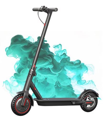 WHOSU Electric Scooter Adults, 8.5&quot;Tire, 19Mph Top Speed, 19 Miles Long Range, Folding Escooter for Adults and Teens with Dual Braking, Dual Suspension, App