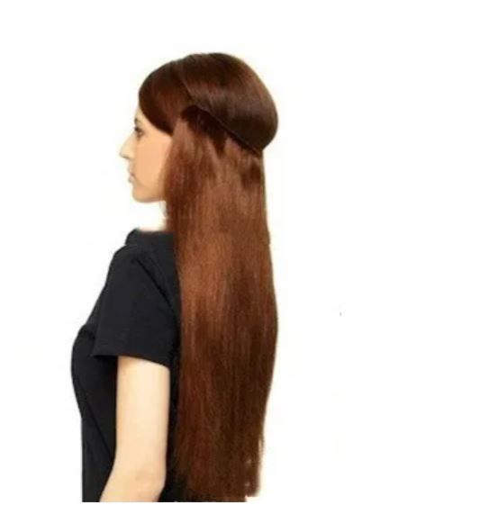 Real hair wig European and American fishing line