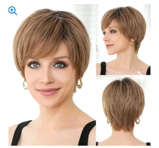 Brown Short Pixie Cut Brown Short Pixie Cut  Human Hair Wigs