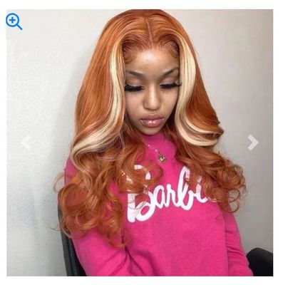 Color: 13x6 Headgear, Color Classification: 12 Inch 150 Density - Ginger Body Wave Lace Front Wig 613 Blonde Colored