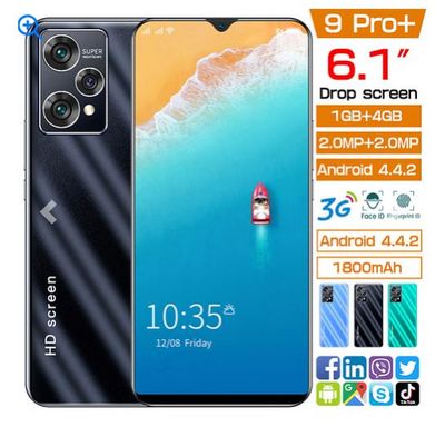 6.1 inch FHD Dual Core Smartphone 9Pro+ MTK6572 1GB RAM 4GB ROM 1800mah 2mp Camera Mobile Phones Black US Plug