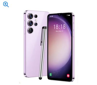 6.5 inch S23Ultra Smartphone MTK6580A Quad-Core 1GB RAM 16GB ROM 3000mah Battery Face Recognition Purple US Plug