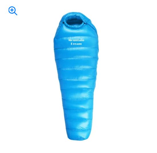 Color: Lake Blue, Specifications: 210X80X50cm 2000g - Outdoor Camping Thickened Warm-keeping And Cold-proof Duck Down Sleeping Bag