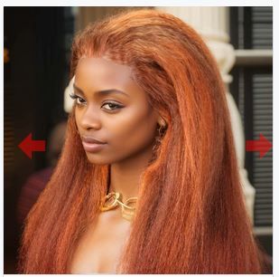 Hair Color: #2, Stretched Length: 18inches, Density: 220% - 4/350 Piano Color Kinky Straight 13x6 Lace Frontal Human Hair Wigs Highlight Ginger Orange Brown Color Remy 13x4 Lace Front Wig