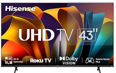 Hisense 43R63N-43 inch 4K UHD HDR LED Roku Smart TV-2024