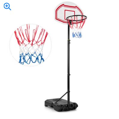 Height Adjustable Basketball Hoop with 2 Nets and Fillable Base