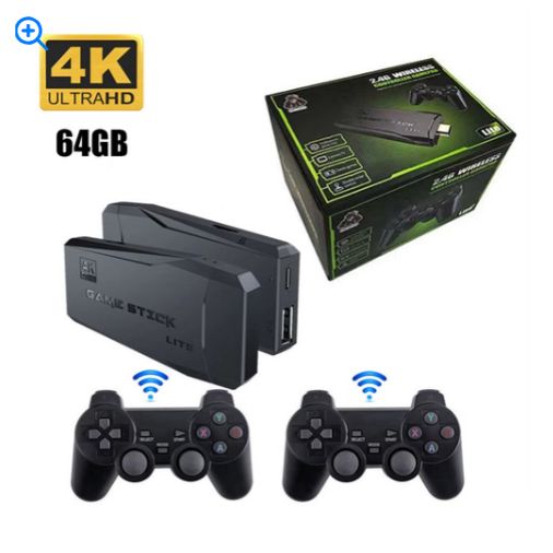 M8 Games Controller Wireless Game Console with USB Receiver 64gb Memory Built-In 20000+ Games Handheld Console