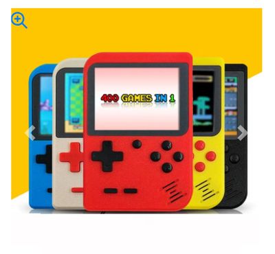 Color: Blue - 400 IN 1 Retro Video Game Console 2.8inch Handheld Pocket Game Console Mini Handheld Player for Kids Christmas Gift